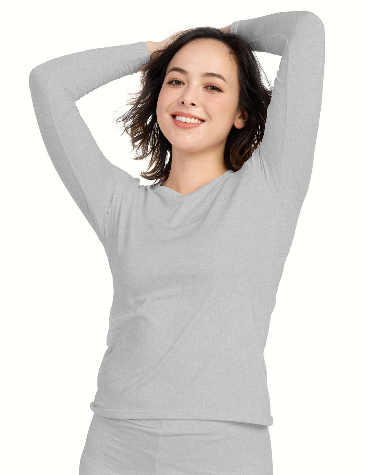 LAPASA Camiseta Termica Manga Larga Mujer (Pack de 1 & 2) Extra Cálido Camisa Interior Thermal Top Baselayer Frío Extremo Elastico Montaña Esqui Deporte Invierno L15/L39/L42 — view 17