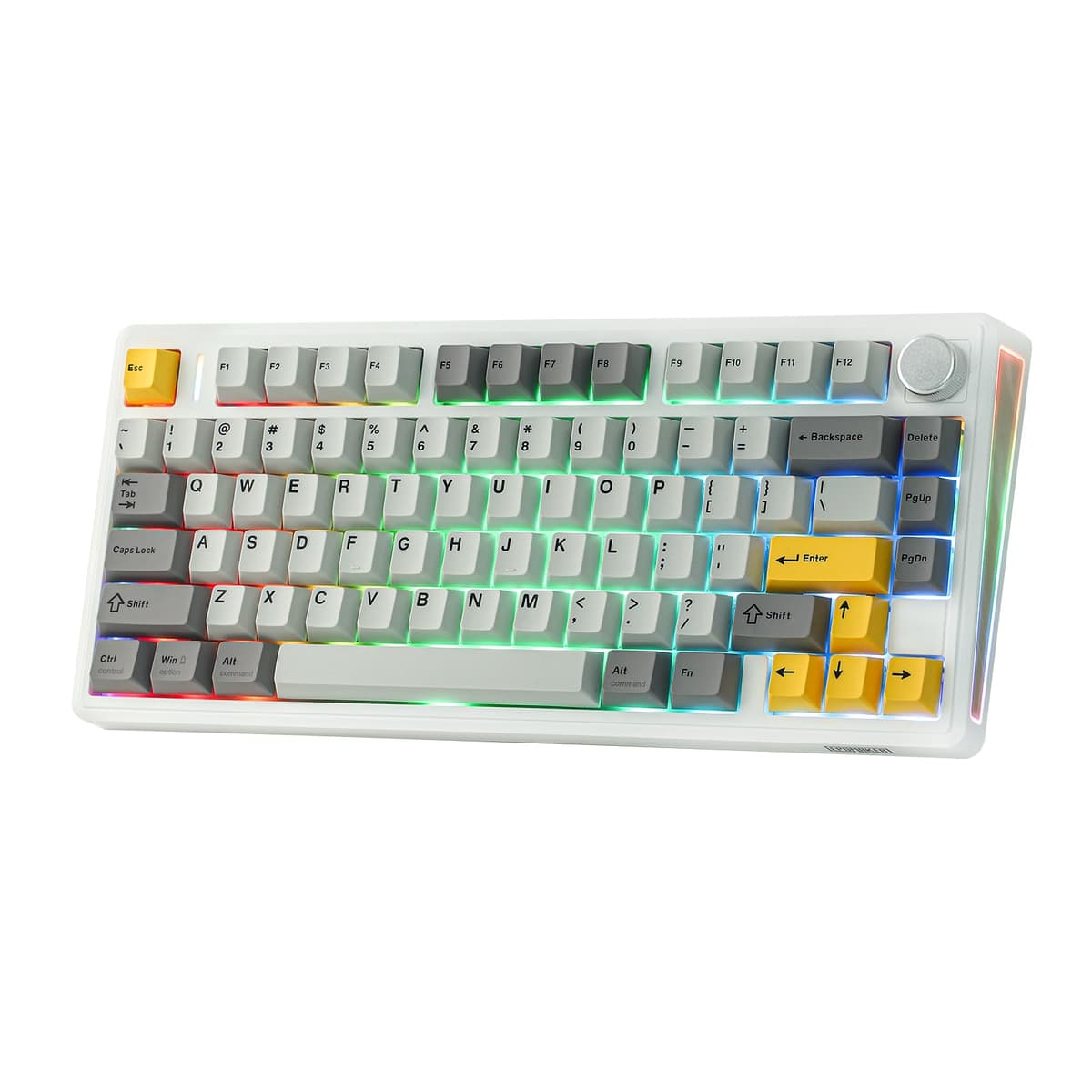 EPOMAKER TH80 V2 75% Kabellose Mechanische Gaming-Tastatur, 8000mAh&2,4G/BT, Hot-Swap, Mac Modifier, RGB, Programmierbare Tasten & Knopf, Creamy Tastatur für Mac/PC (Schwarz, Creamy Jade) — view 10