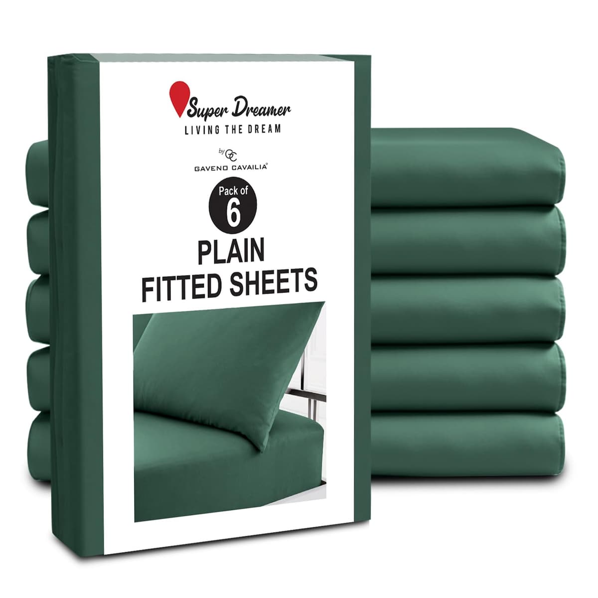 GC GAVENO CAVAILIA Fitted Sheet Single Bed (91 x 190cm) - Grey Bedding Sheets - Plain Dyed Microfiber Bed Sheets Single - (10 inch) 25cm Deep Pocket Bottom Sheet - Easycare - Wrinkle & Fade Resistant — view 30