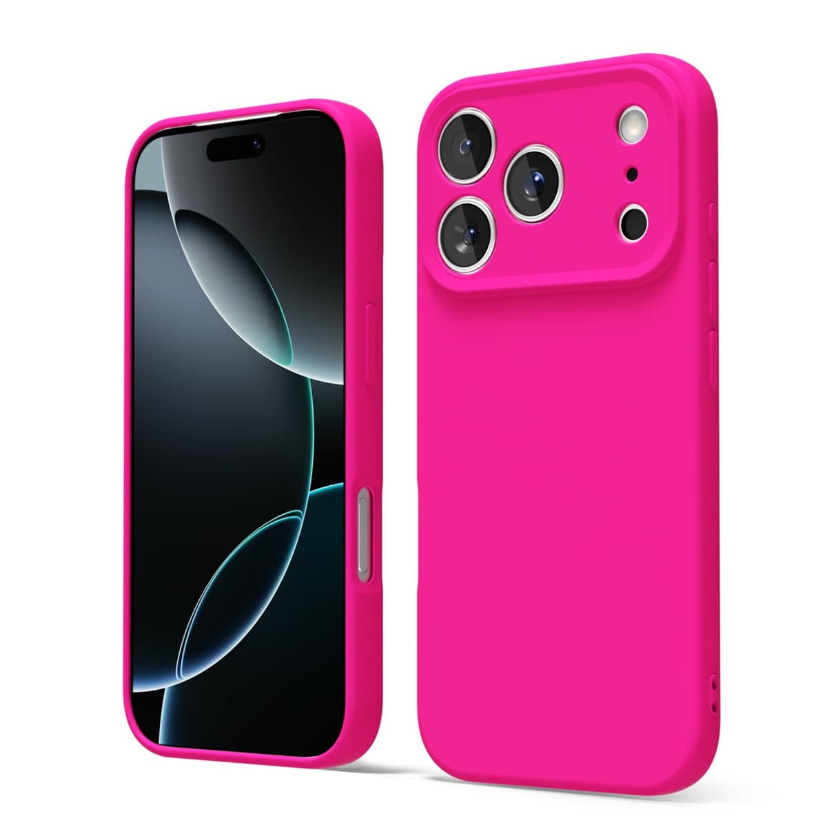 oakxco for iPhone 17 Pro Max Phone Case Liquid Silicone, Cute Thin Slim Grip Soft Rubber Gel for Women Men, Smooth Matte TPU Plain Solid Color Girly Simple Case with Camera Cover, Light Pink — view 364