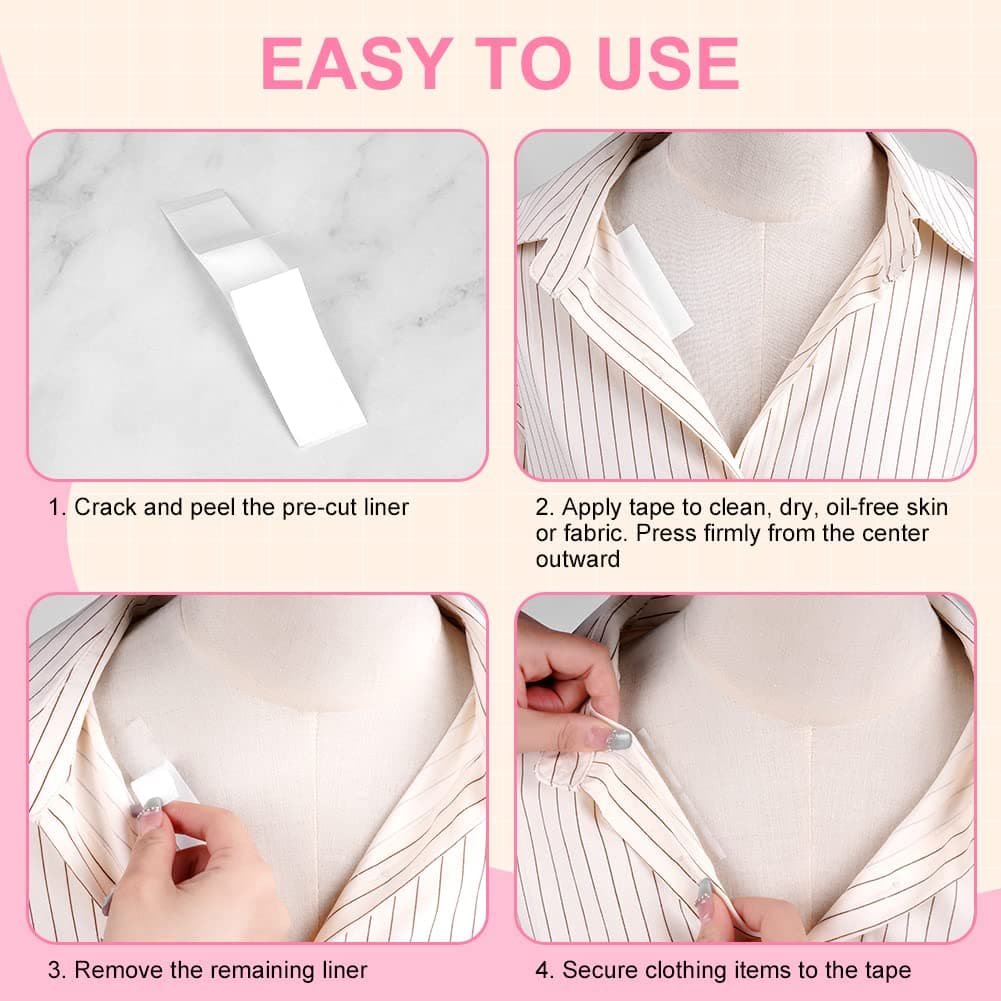 flintronic Body Tape, Double Sided Body Tape and Clothing Tapes, Strength Adhesive on Skin and Fabrics, Suitable for All Skin Tones, All Fabric Types and Sensitive Skins — view 5