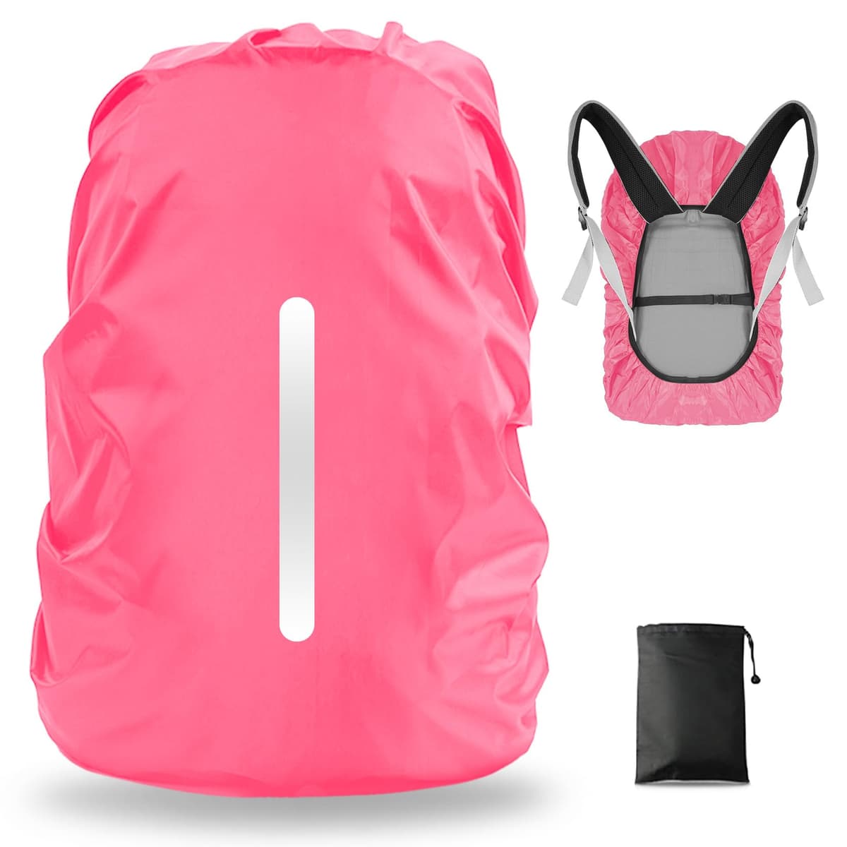 LAMA 2pcs Funda Impermeable para la Lluvia para Mochila, Protector Reflectante a Prueba de Lluvia para Antipolvo y Antirrobo S 18L-25L — view 14