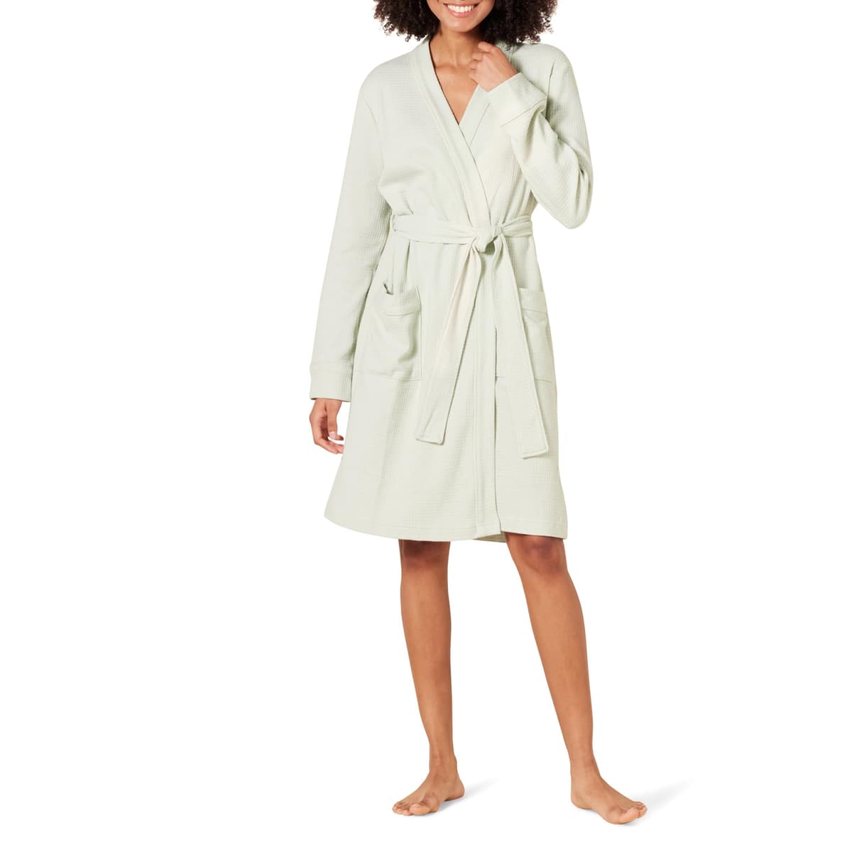 Amazon Essentials Women's Lightweight Waffle Mid-Length Dressing Gown (Available in Plus Size) — view 19