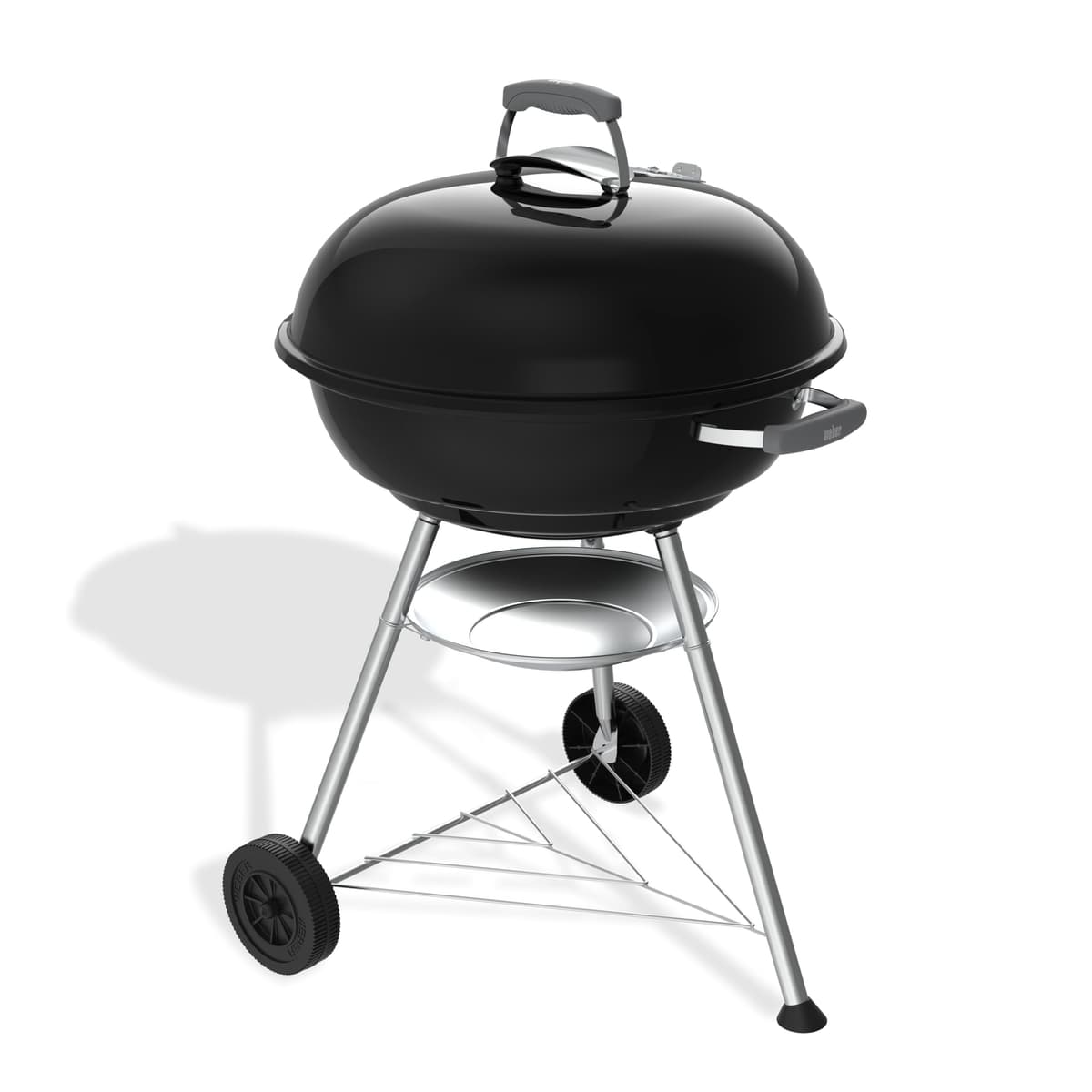 Weber Compact Kettle Charcoal Barbecue (2026 version), 57 cm Cooking Surface, Tripod Stand with Wheels, Heat‑Resistant, Rustproof Design, Chrome‑Plated Three‑Layer Grate, Black (1502061) — view 3