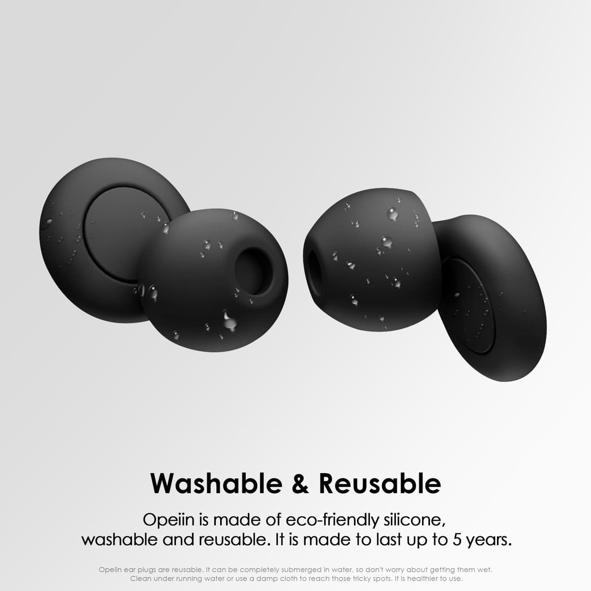 OPEIIN Tapones Oídos Ruido Dormir - nuevo Silicona flexible, tapones reutilizables ultra suaves que reducen el ruido, para dormir, concentrarse o viajar | 8 tipos y tamaños XS/S/M/L | 28dB (SNR) — view 3