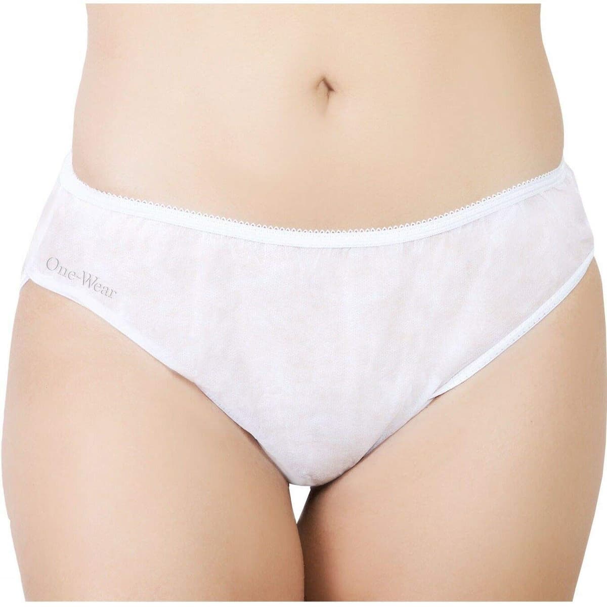 One-Wear Bragas Desechables Suave y Ligera para Mujer (Lote de 5) - Ropa Interior de un Solo Uso. Braguitas para Maternidad Hospitales Viajes SPA Masajes XL