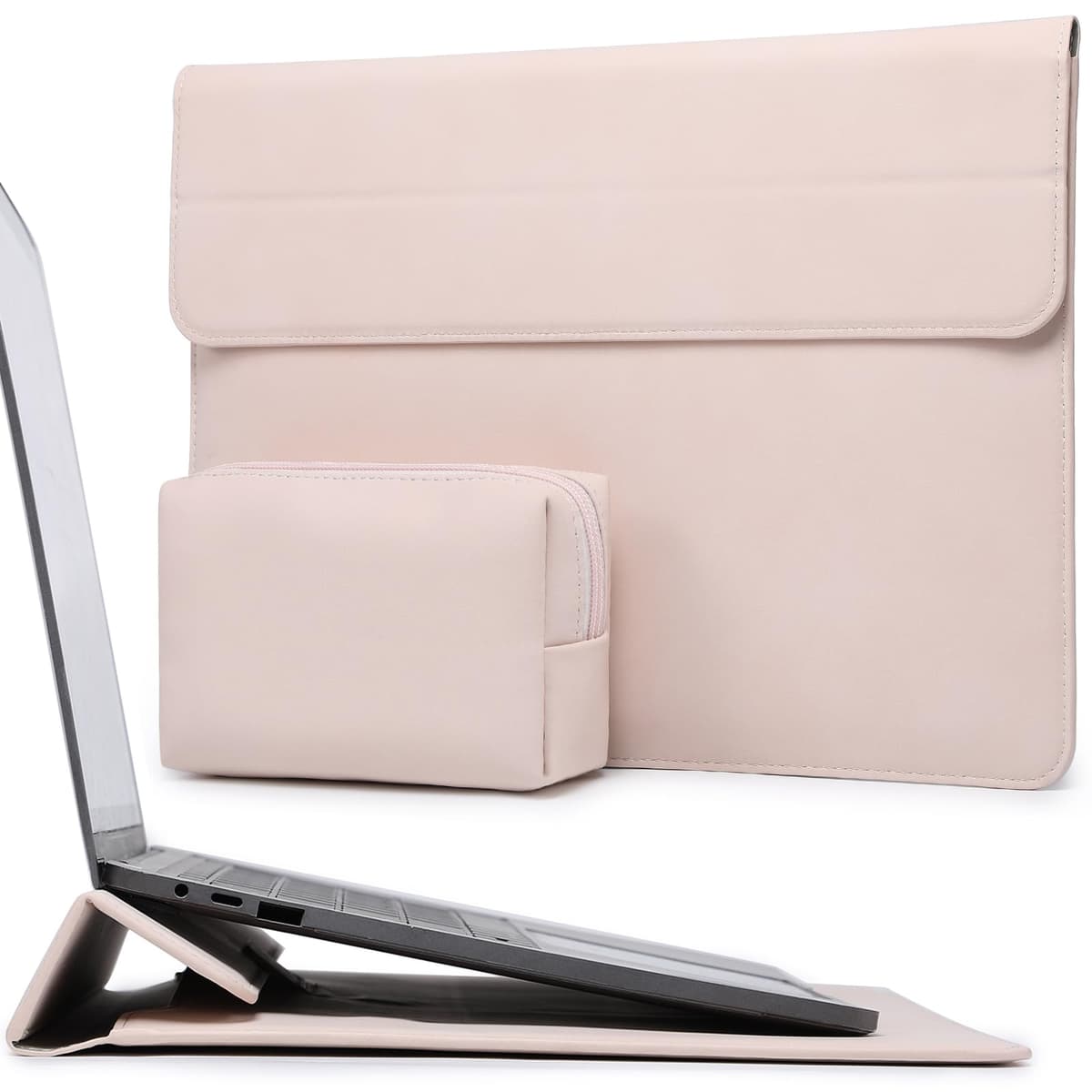 HYZUO 15 Pulgadas Funda para Portátiles con Soporte para MacBook Air 15 M5 M4 A3241 M3 A3114 M2 A2941 2026-2023, 15 Surface Laptop 7/6/5/4, MacBook Pro 15 A1990 A1707 2019-2016, Azul Klein — view 9