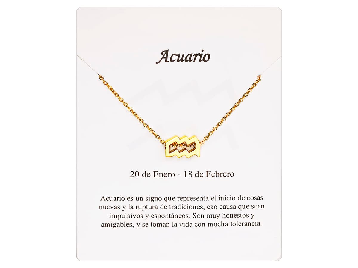 Collar Signo Zodiaco Acero Inoxidable hermosa Tarjeta Significado Signo Zodiacal Colgante Horóscopo Para mujer Regalo Cumpleaños — view 14