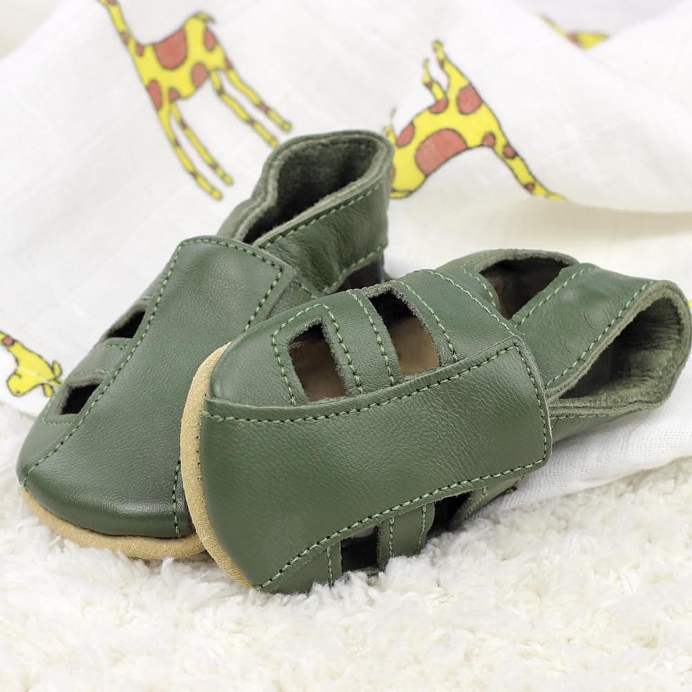 Dotty Fish Soft Sole Leather Sandals for Babies & Kids – Barefoot Feel, Non-Slip Sole, Breathable, Lightweight & Flexible Summer Shoes for Boys & Girls - British Brand - 0-6 Months - 4-5 Years — view 3