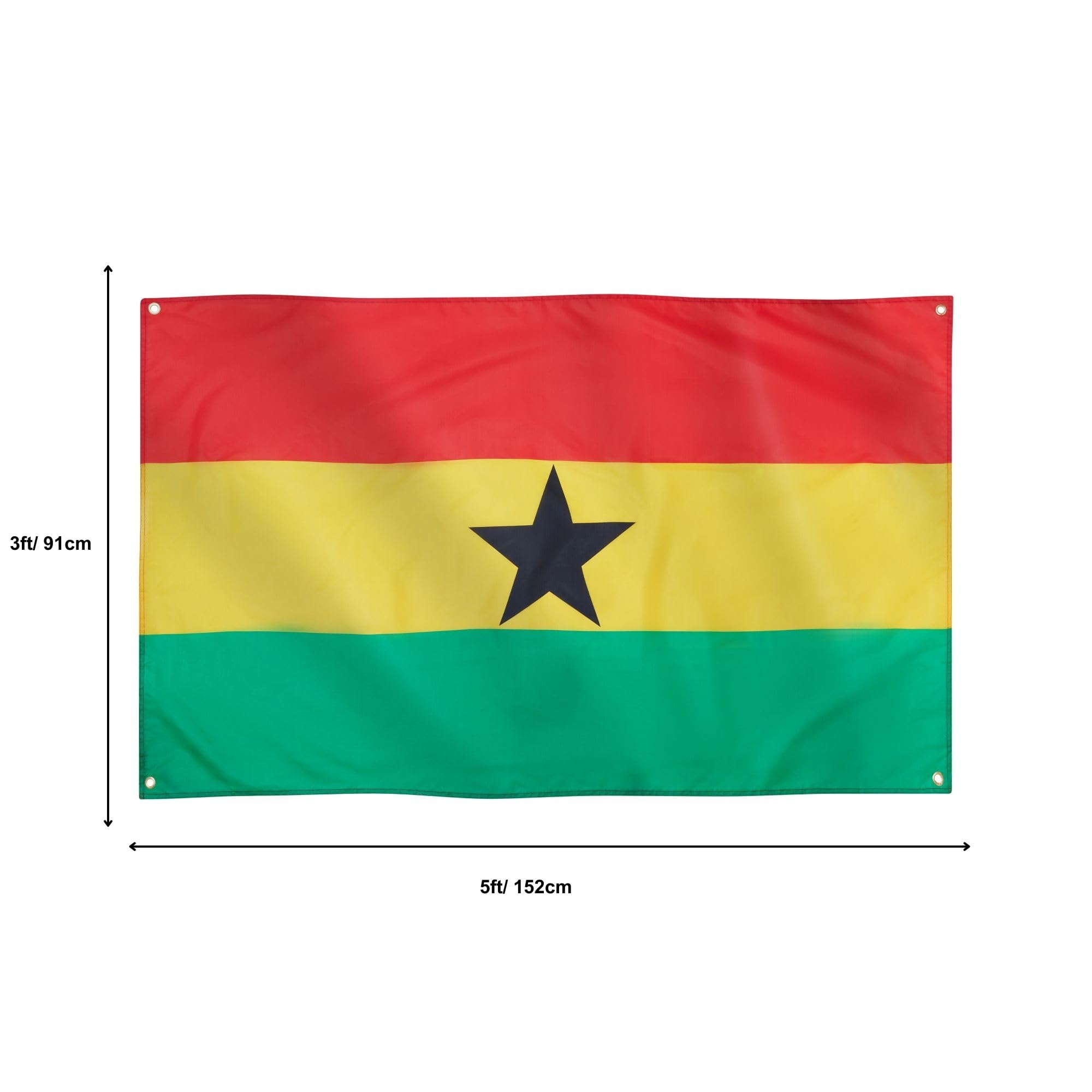 Runesol Cornwall Flag - 91x152cm, 3ft x 5ft, Cornish Flag, 4 Grommets, Eyelet in Every Corner, Premium Quality, Inside & Outside Use, Vivid Colours — view 666