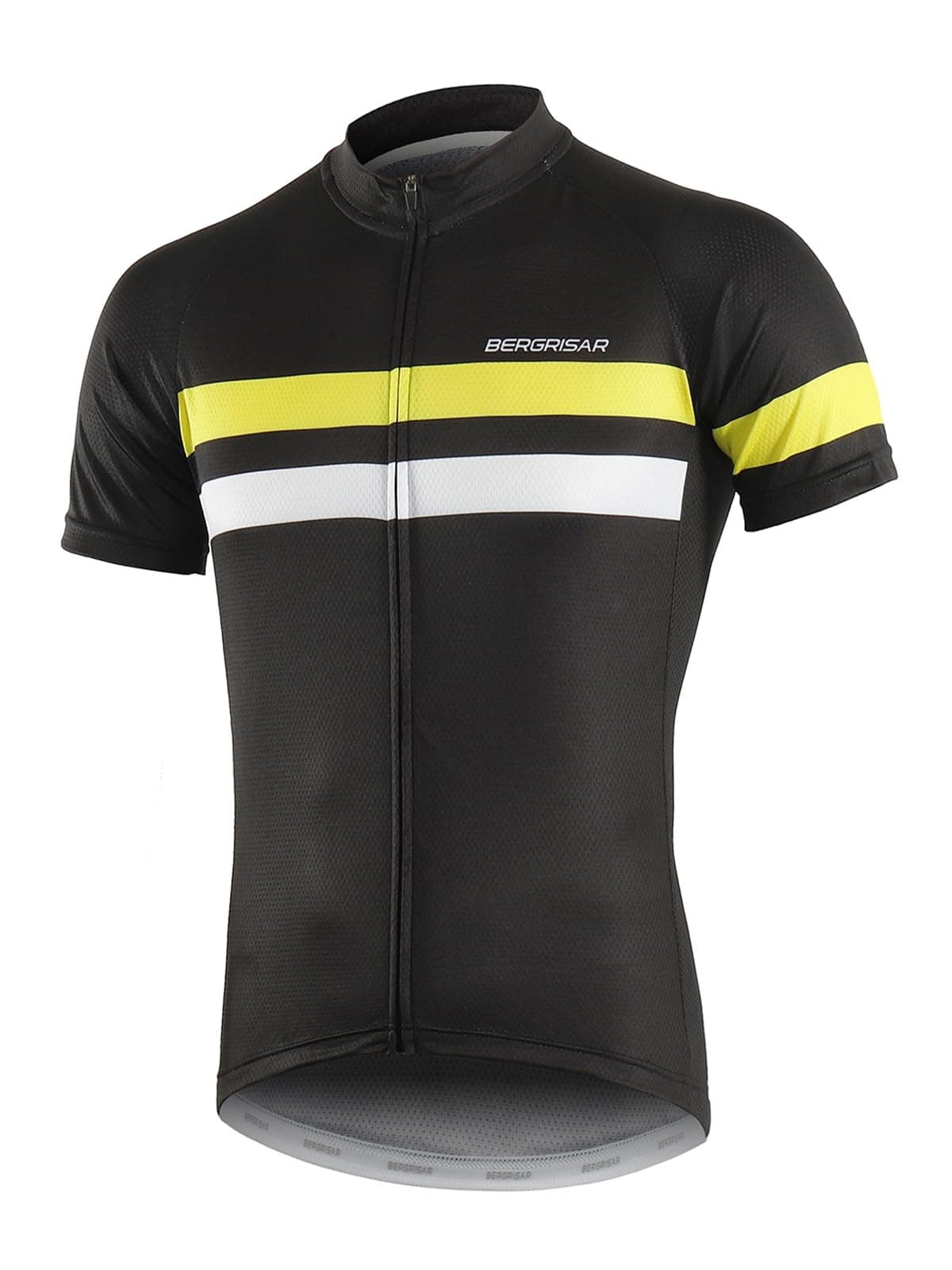 BERGRISAR Camiseta de Ciclismo de Manga Corta para Hombre, 3+1 Bolsillos con Cremallera — view 7