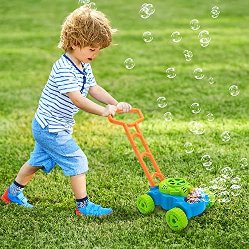 ArtCreativity Bubble Lawn Mower for Toddlers 1-3, Kids Bubble Machine for 1 Year Old Boy Gifts, Xmas Gifts for Kids, Bubbles Blowing Push Toys for Toddlers, Toys for Birthday Gifts Boys & Girls — view 2