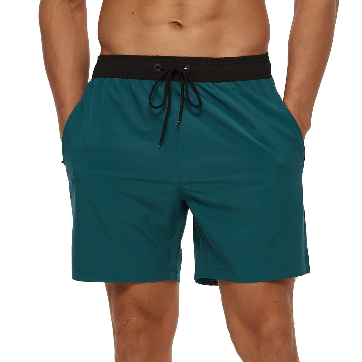 Bañador Hombre 2 en 1 Bañador de Secado Rápido con Forro de Malla y Cordón de Ajuste para Playa Bañador Casual Impermeable para Piscina Verano — view 14