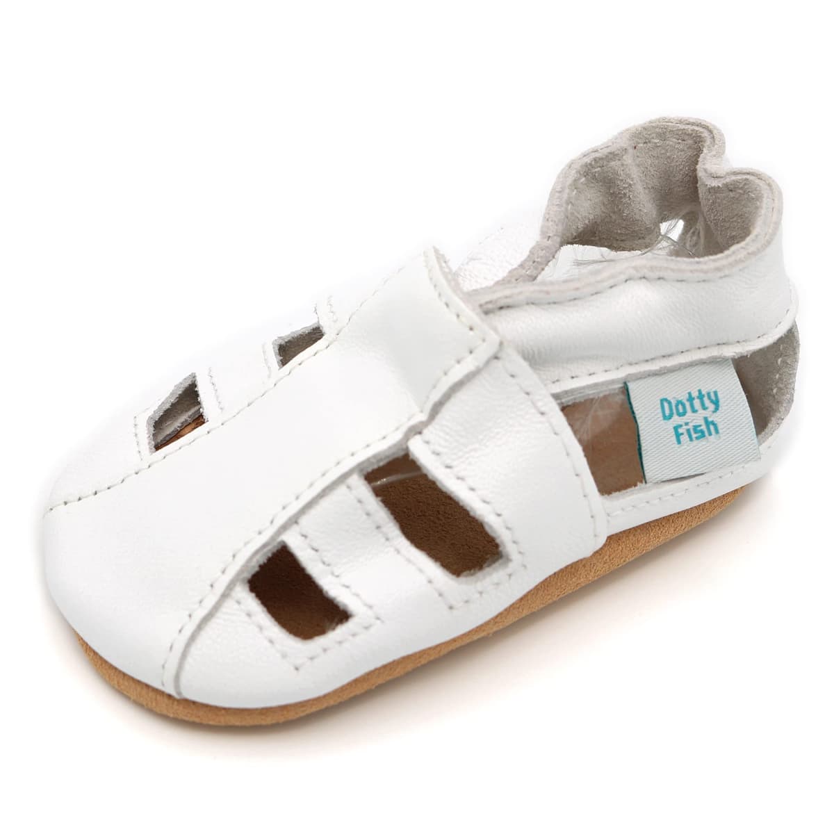 Dotty Fish Soft Sole Leather Sandals for Babies & Kids – Barefoot Feel, Non-Slip Sole, Breathable, Lightweight & Flexible Summer Shoes for Boys & Girls - British Brand - 0-6 Months - 4-5 Years — view 15