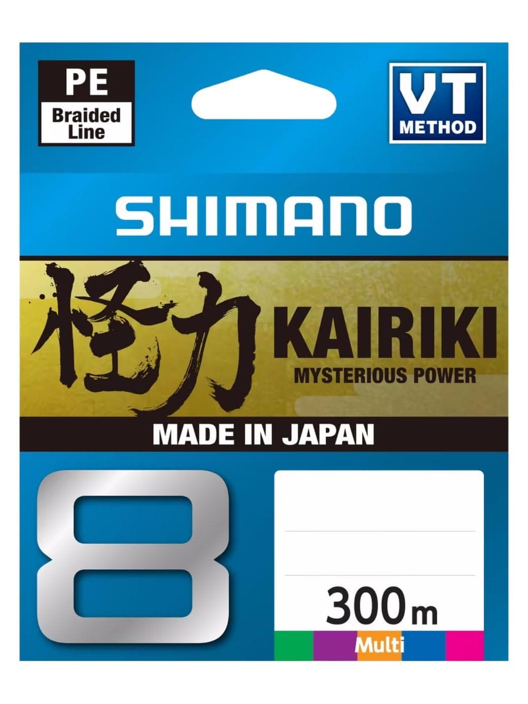 Shimano Kairiki 8, 300 Metros, Multicolor, Hilo de Pesca Trenzado, 59WPLA68R2 — view 7