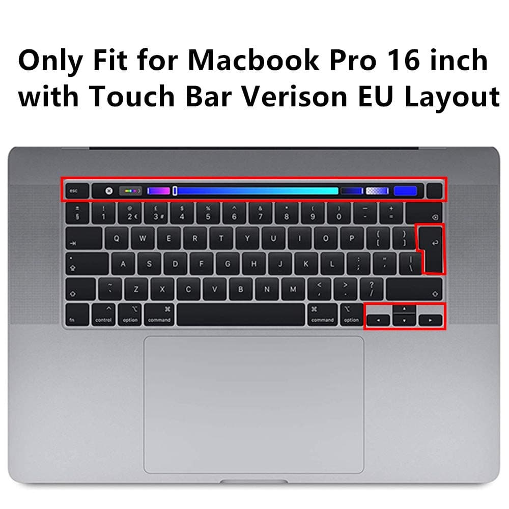 Se7enline Compatible with 2019/2020 Macbook Pro Case 16 inch Ultra Thin Plastic Hard Shell Laptop Cover for MacBook Pro 16-inch A2141 with Touch Bar with UK Layout TPU Keyboard Cover, Rose Quartz — view 3