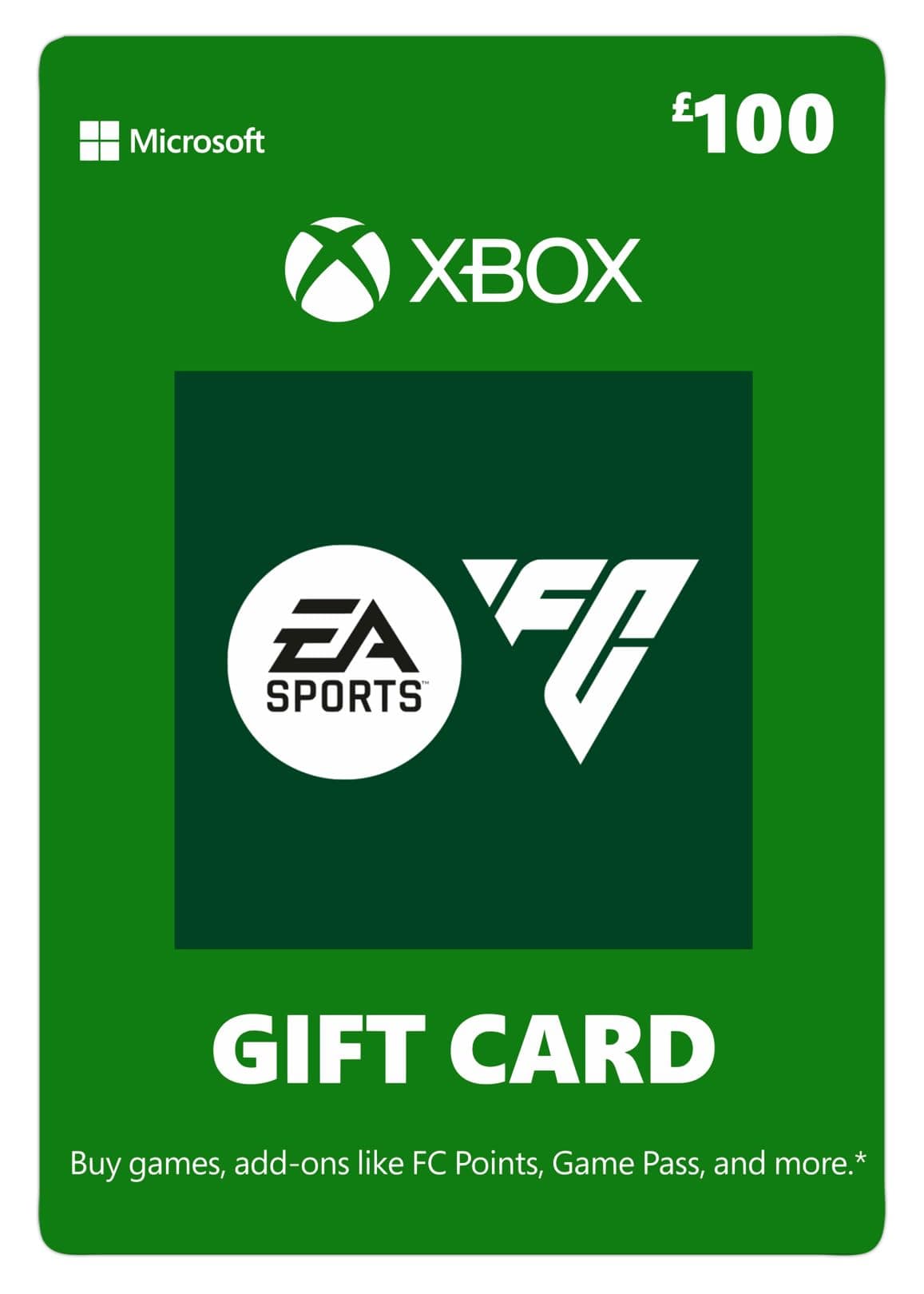 Xbox Tarjeta Regalo | 100€ | EA Sports FC 25 | Xbox One, Series S|X & Windows [Código Digital]