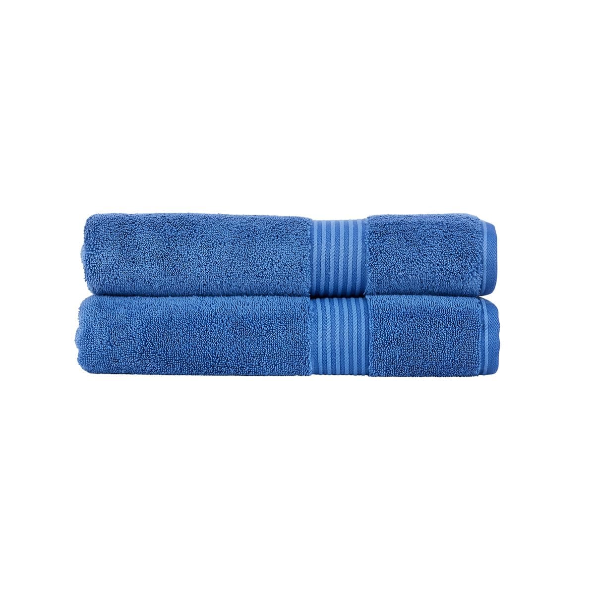 Christy Supreme Hygro 2 Hand Towels Set | Mineral Blue | 100% Luxury Supima Cotton | Ultra Soft | Super Absorbent | 650GSM | Plush and Long Lasting — view 100