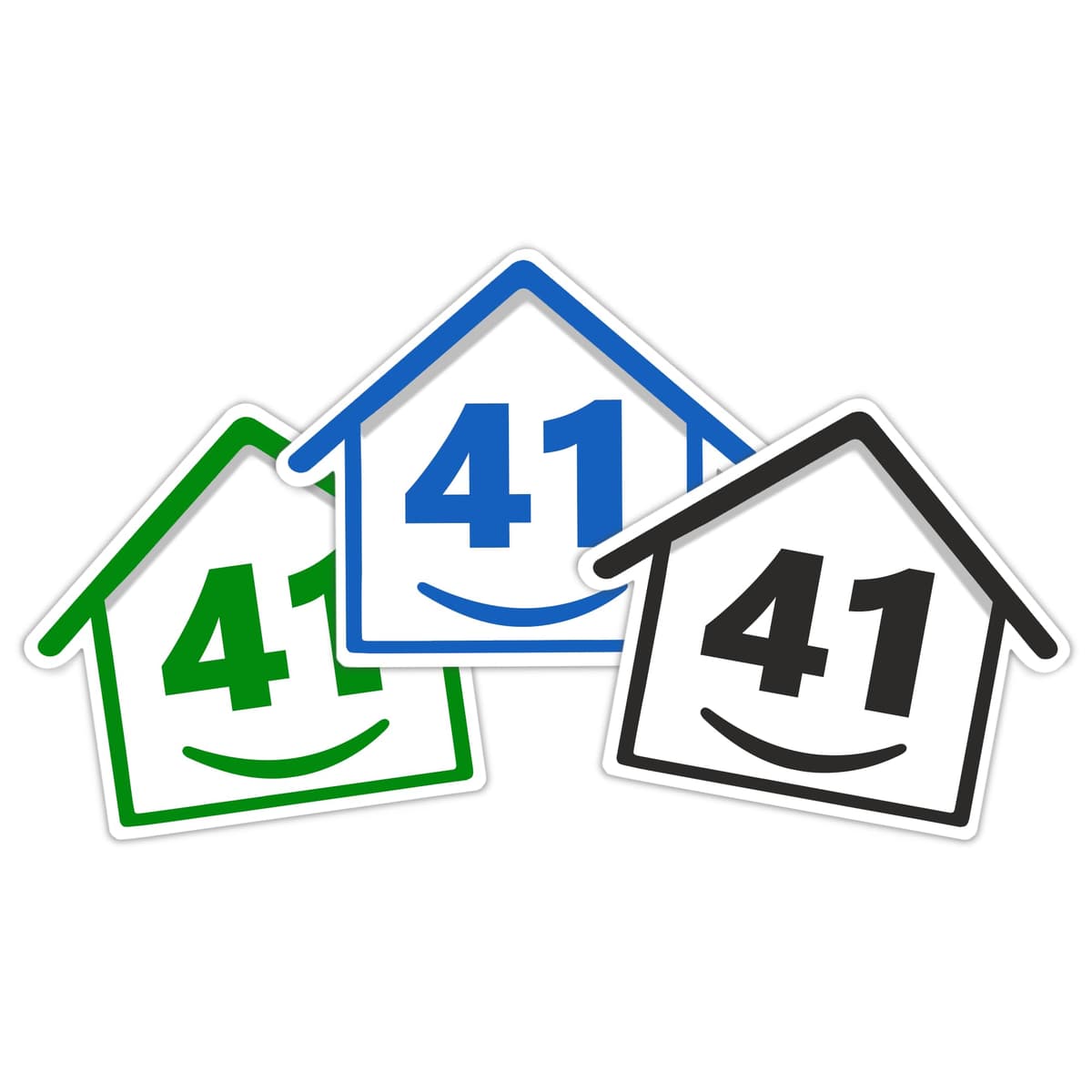 3 x Bin Numbers for Wheelie Bins, 1-99, 15cm ‘Happy House’ Colour Design Dustbin Stickers, Easy Application Stick On Number Stickers - Weatherproof Self Adhesive Vinyl – Blue, Black and Green (1) — view 67