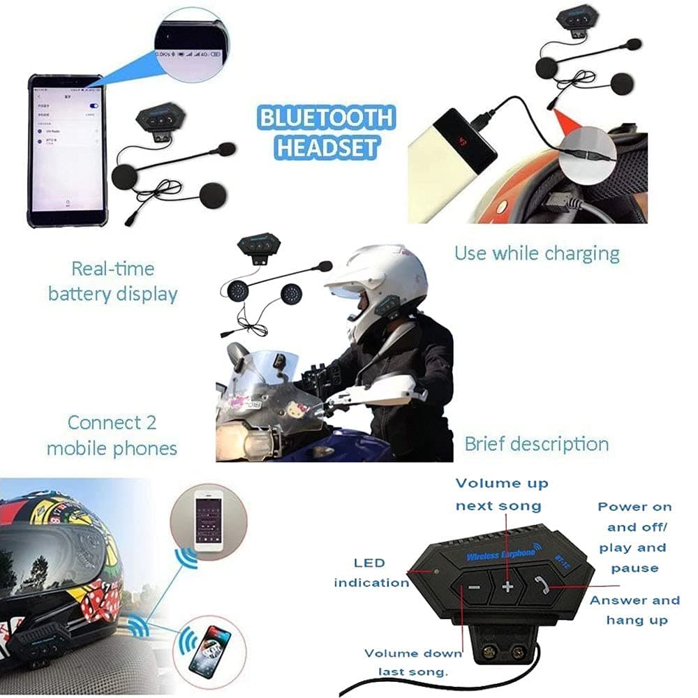 Modular Bluetooth Integrated Motorcycle Helmet, with Double Visor, Motorcycle Helmets, ECE Homologated, for Women and Men, Breathable and Comfortable — view 3