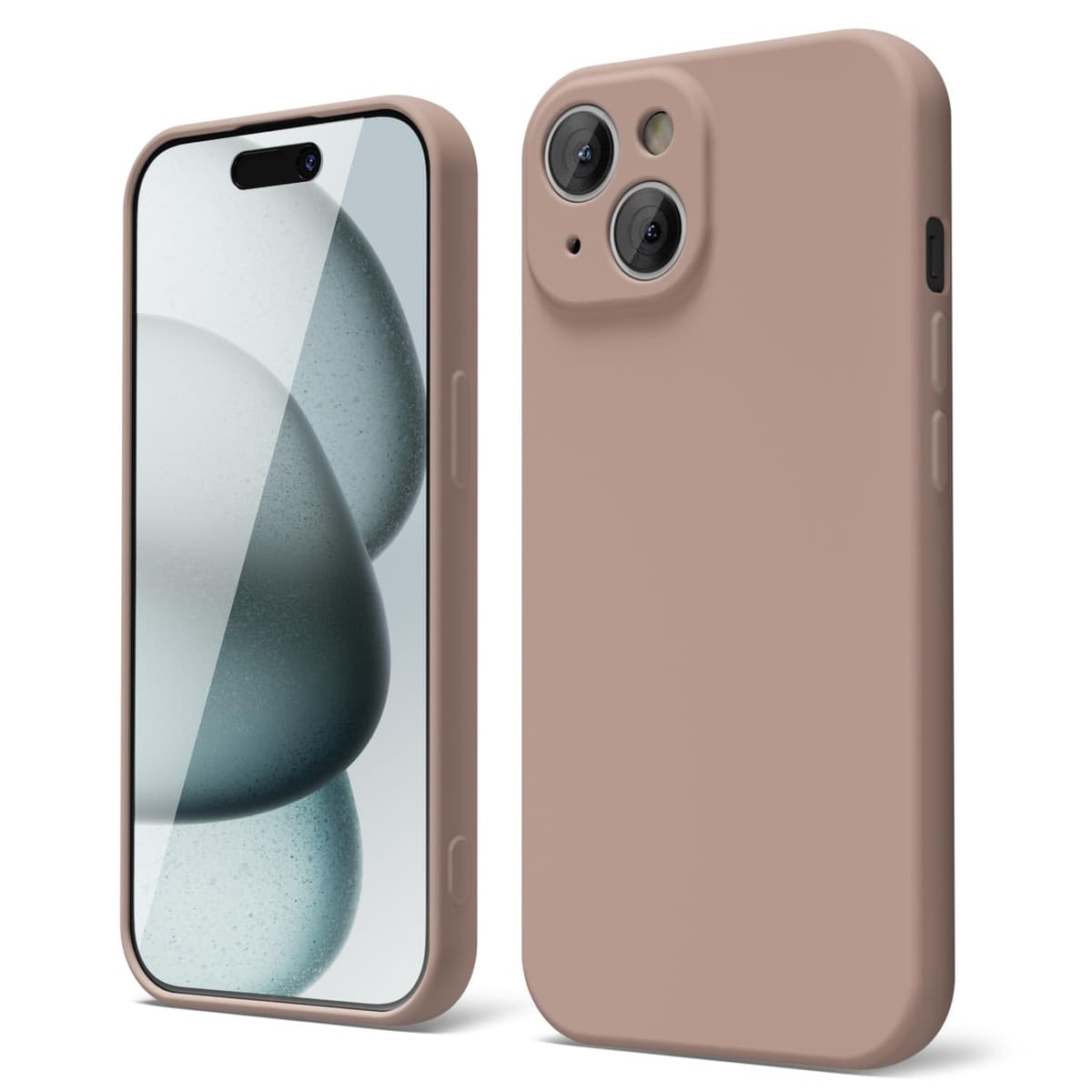 oakxco for iPhone 17 Pro Max Phone Case Liquid Silicone, Cute Thin Slim Grip Soft Rubber Gel for Women Men, Smooth Matte TPU Plain Solid Color Girly Simple Case with Camera Cover, Light Pink — view 1958