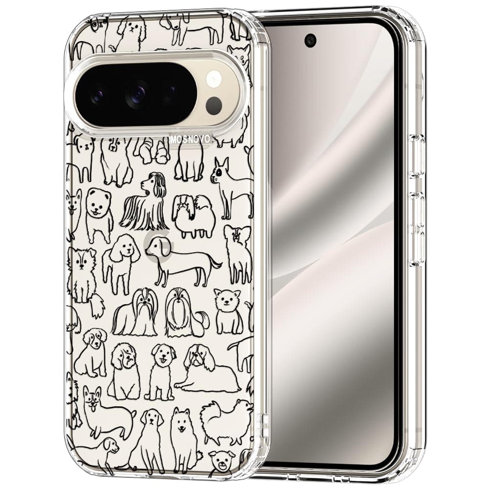 MOSNOVO Case for Google Pixel 9 & Pixel 9 Pro, [Buffertech 6.6ft Military-Grade Drop Protection] [Anti Peel Off Tech] Clear TPU Bumper Phone Case Cover Design - Eucalyptus — view 137