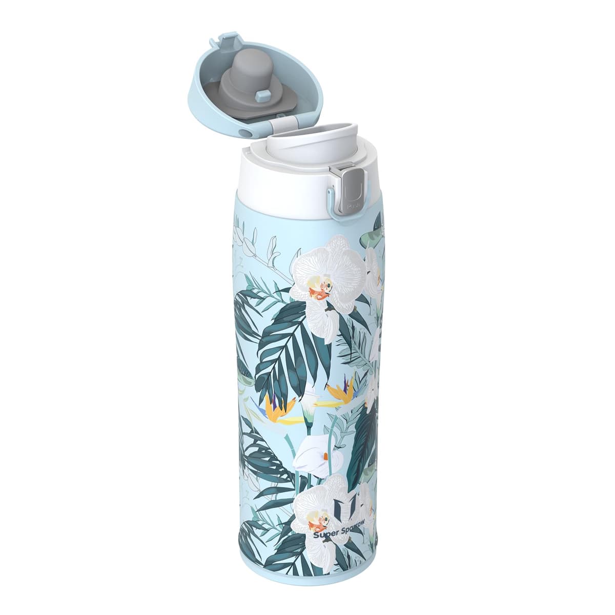 Super Sparrow Insulated Water Bottle - Travel Mug - 500ml, 750ml，950ml - Stainless Steel Water Bottles - BPA Free - Leakproof Metal Bottles - Includes 2 Lids, Straw Lid & Spout Lid — view 29