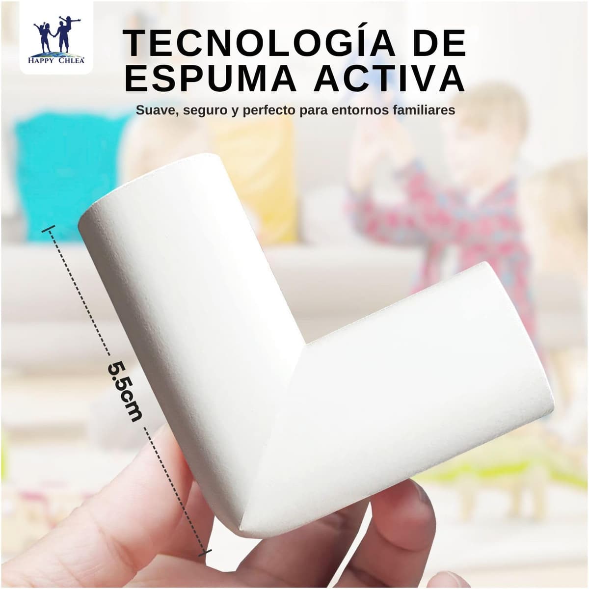 Happy Chlea 20 Protector Esquinas Bebé de Goma con Tecnología Espuma Activa + 2 Cierres Seguridad Cajones, Esquineras para Cama, Mesa y Muebles — view 6