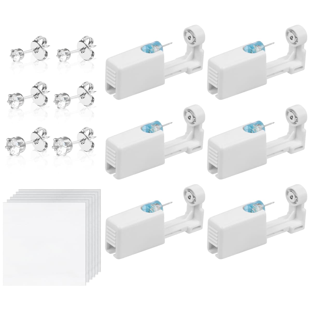 Aucuu Pistolas Desechables para Perforar Orejas, Desechables Herramienta Autoperforante Indolora con Pendientes de Acero Inoxidable, Seguro y Estéril, para Niñas, Mujeres y Hombres — view 8