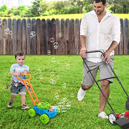 ArtCreativity Bubble Lawn Mower for Toddlers 1-3, Kids Bubble Machine for 1 Year Old Boy Gifts, Xmas Gifts for Kids, Bubbles Blowing Push Toys for Toddlers, Toys for Birthday Gifts Boys & Girls — view 5