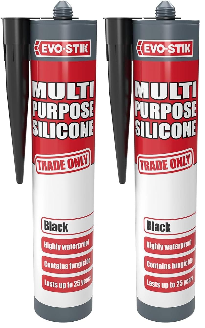 EVO-STIK Multipurpose Silicone Sealant Black - Waterproof & Mould Resistant - For Interior and Exterior Use — view 8