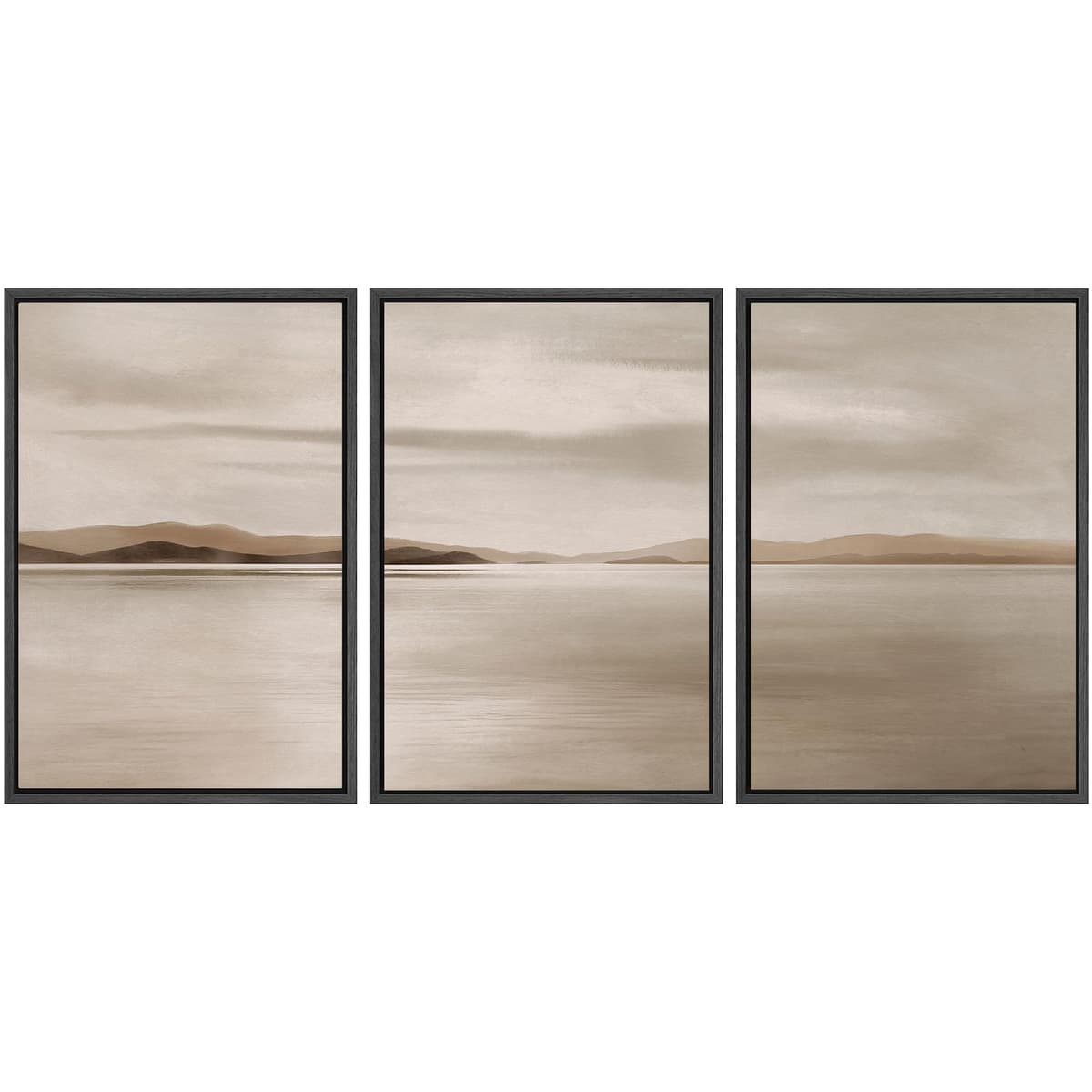 SIGNWIN Framed Canvas Print Wall Art Set Coastal Serenity Abstract Seaside Illustrations Modern Art Decorative Rustic Calm/Zen for Living Room, Bedroom, Office - 24"x36"x3 Natural — view 47