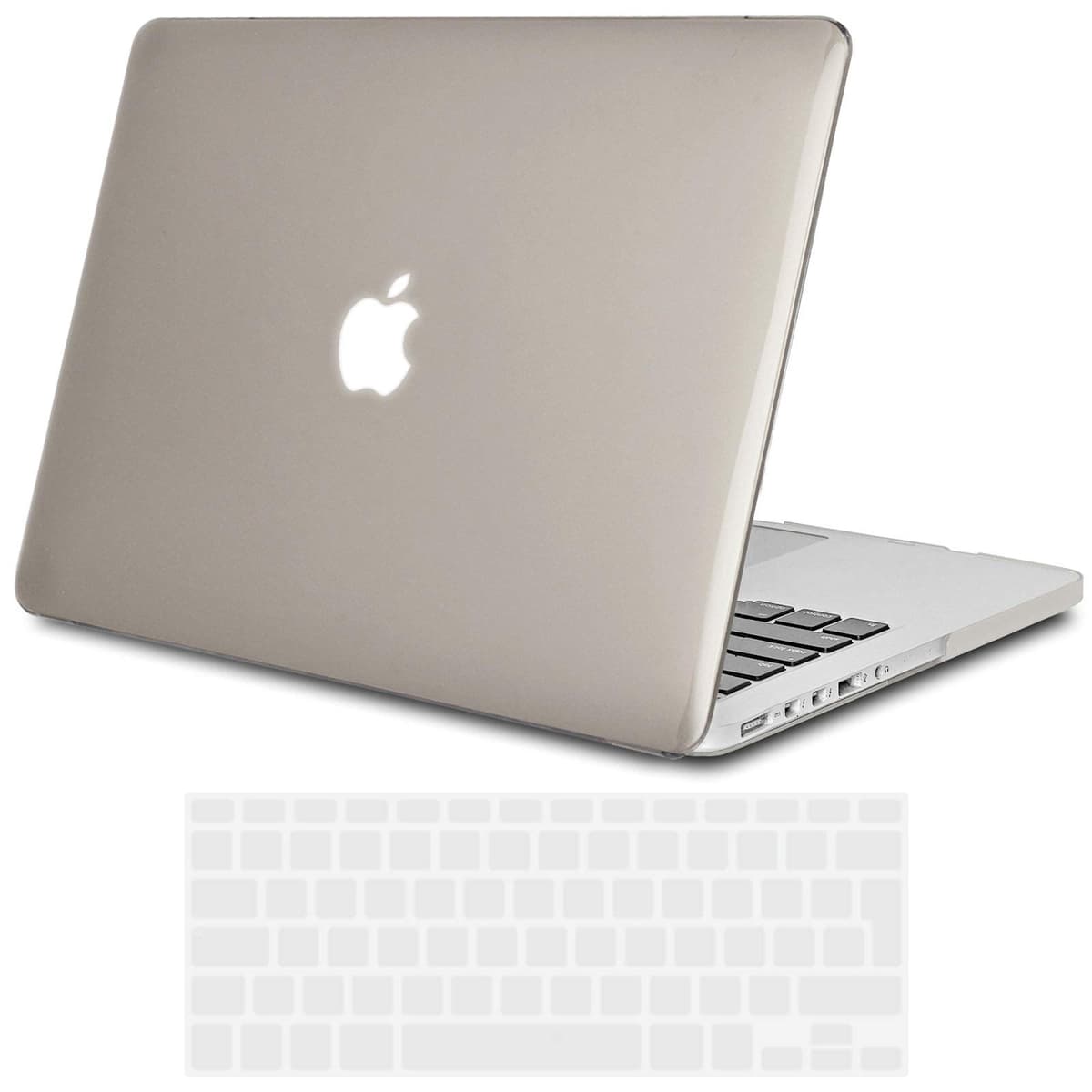 TECOOL Case compatible with MacBook Air M1 & MacBook Air 13 inch Retina 2020 2019 2018 (A2337 A2179 A1932), Plastic Snap On Hard Shell Cover & UK EU Keyboard Protector, Crystal Clear (Glossy) — view 32