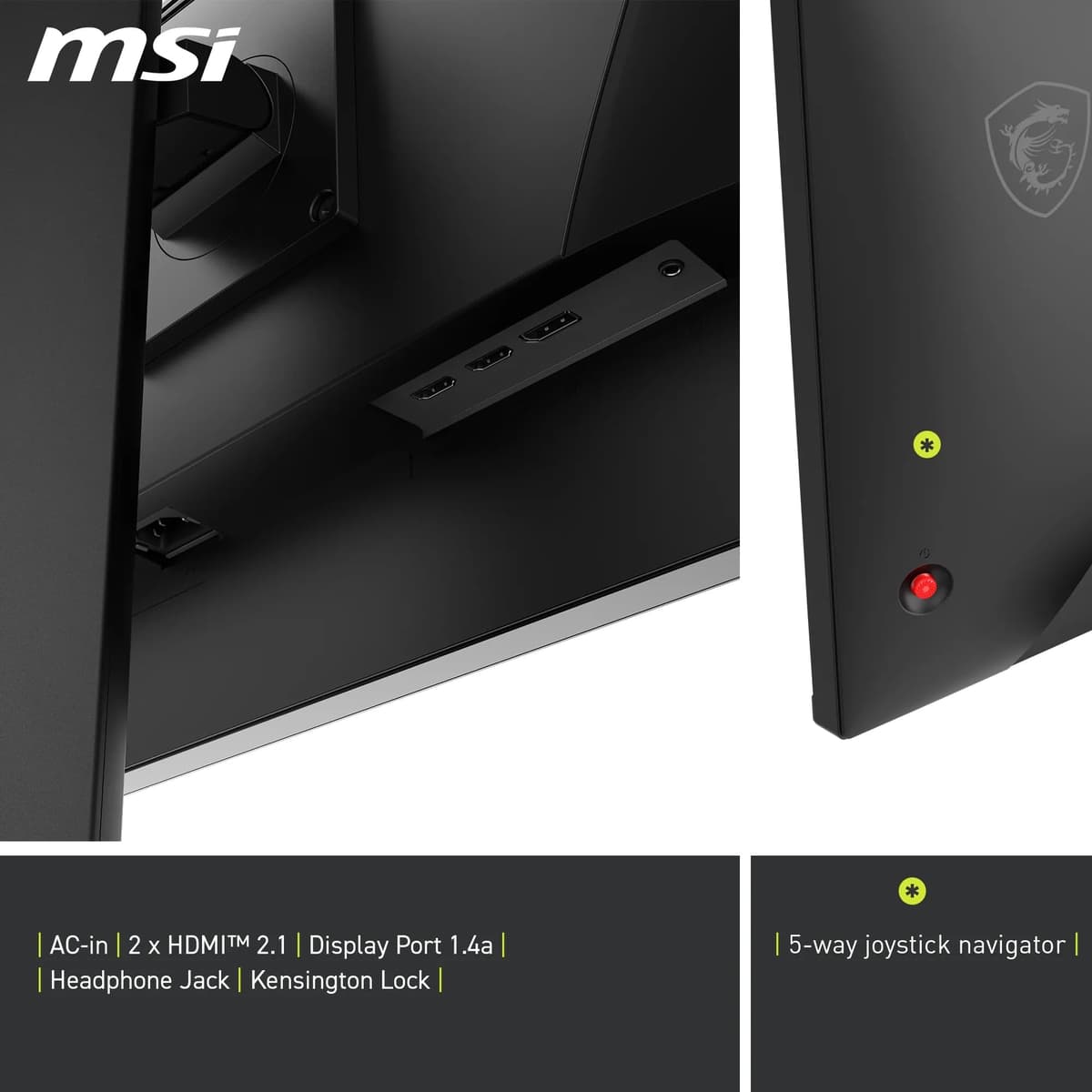 MSI MAG 275UPD E14 27-Inch, 4K UHD Gaming Monitor, 3840 x 2160 IPS, 288Hz, 1ms, HDR ready, Eye care, Dual-Mode, HDMI 2.1, DP 1.4a, Frame-less, Tilt/Height Adjustable, Vesa Mount, Black — view 5