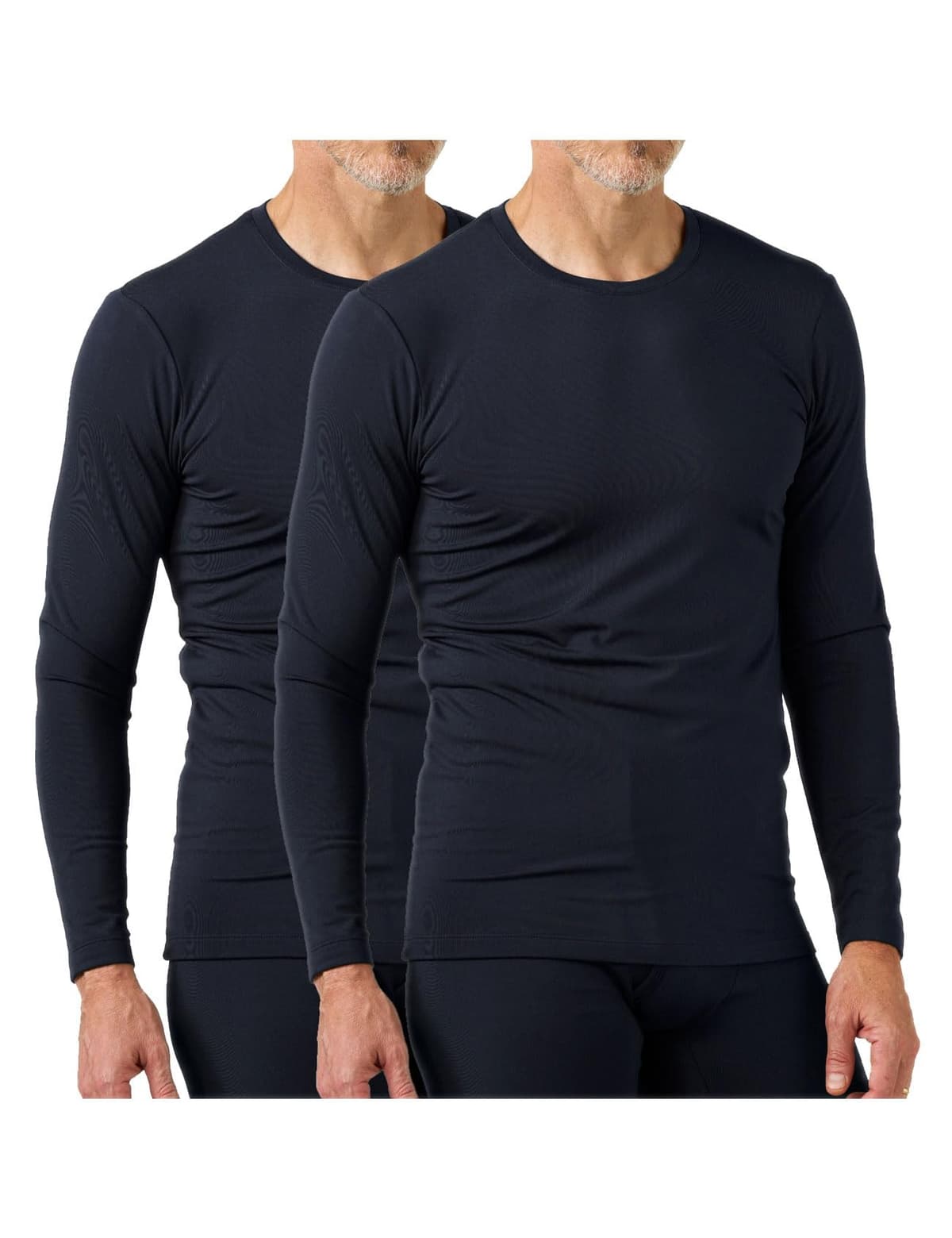 LAPASA Camiseta Termica Hombre Manga Larga Cuello Redondo Ropa Interior de Invierno Top Thermal Ligero/Cálido/Extra Cálido M09/M26/M55
