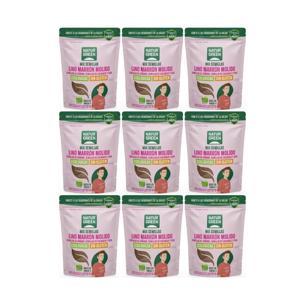 NaturGreen semillas de lino, cáñamo, calabaza y chía Bio 150 g | Fuentes de fibra, proteína y Omega-3 | Sin azúcares añadidos | Sin gluten | Producto orgánico | Perfecto para dietas saludables — view 2