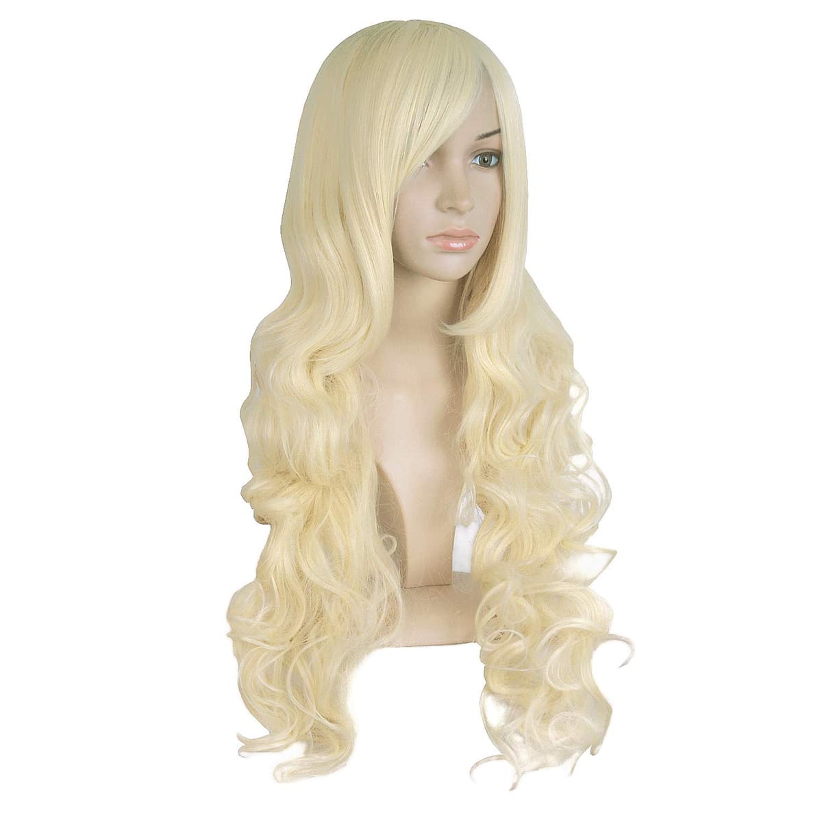 Mapofbeauty 32 Pulgadas/80cm de Luz Rubia Pelo Largo Rizado Ondulado Peluca Cosplay Peluca — view 54
