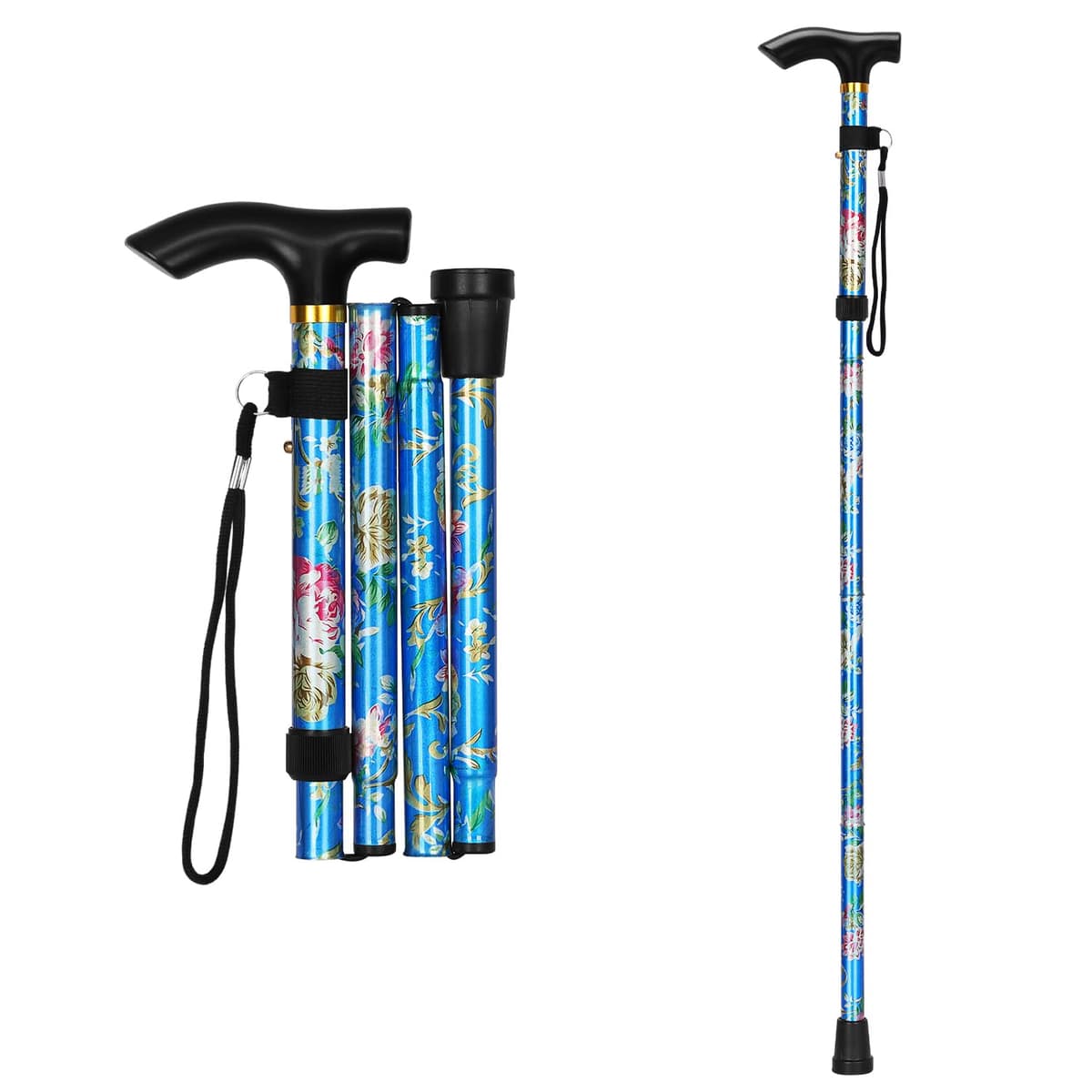 supregear Bastón Plegable, 5 Niveles de Altura Ajustable, Ligero y Portátil para Viaje, Mango en T y Pulsera, Extensible para Personas Mayores y Adultos con Discapacidad — view 17
