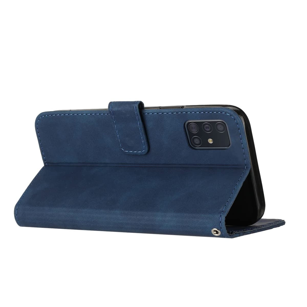 Compatible With Samsung Galaxy A51 5G Case, Wallet Case PU Premium Leather with Card holder Slots Magnetic Shockproof Protect Flip Cover Bookstyle Phone Cases Cover for Samsung A51 5G (Blue) — view 2