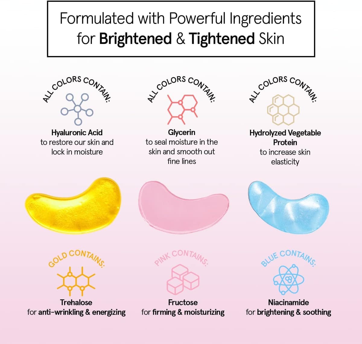 grace & stella Award Winning Under Eye Mask - Reduce Dark Circles, Puffy Eyes, Undereye Bags, Wrinkles - Under Eye Gel Patches, Vegan Cruelty-Free Self Care (4 Pairs, Gold) — view 4