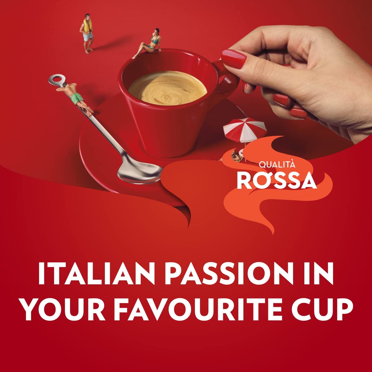 Lavazza, Qualità Rossa, Coffee Beans, Arabica and Robusta, Intensity 5/10, Medium Roasting, 1 Kg — view 2
