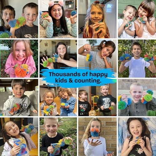 Stringy Balls & Sensory Toys 8 Pack - Fidget Toys Sensory Gifts for Kids Ages 3 4 5 6 7 8 + Year Old - Best Stress Balls Toys & Toddler Toys Gifts for Toddlers, Boys & Girls - Monkey Balls Fidget Toys — view 2