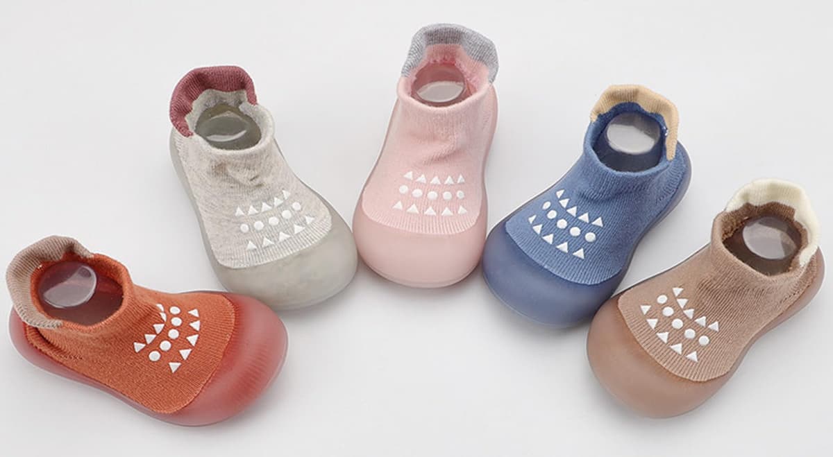 Zapatos Calcetines Bebé Niños Niñas Primeros Pasos Zapatos Bebé Calcetines Antideslizantes con Suela de Goma,6-24 Meses — view 3