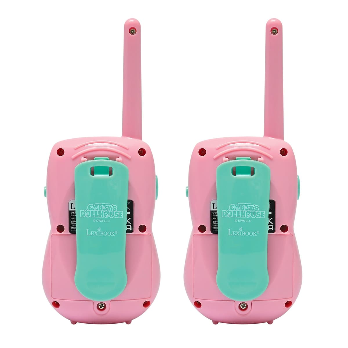 Lexibook, La Casa de Muñecas de Gabby, Walkie-Talkies 200m, Juego de comunicación para niños, Clip para cinturón, Funciona con Pilas, Rosa, TW12GDH — view 2