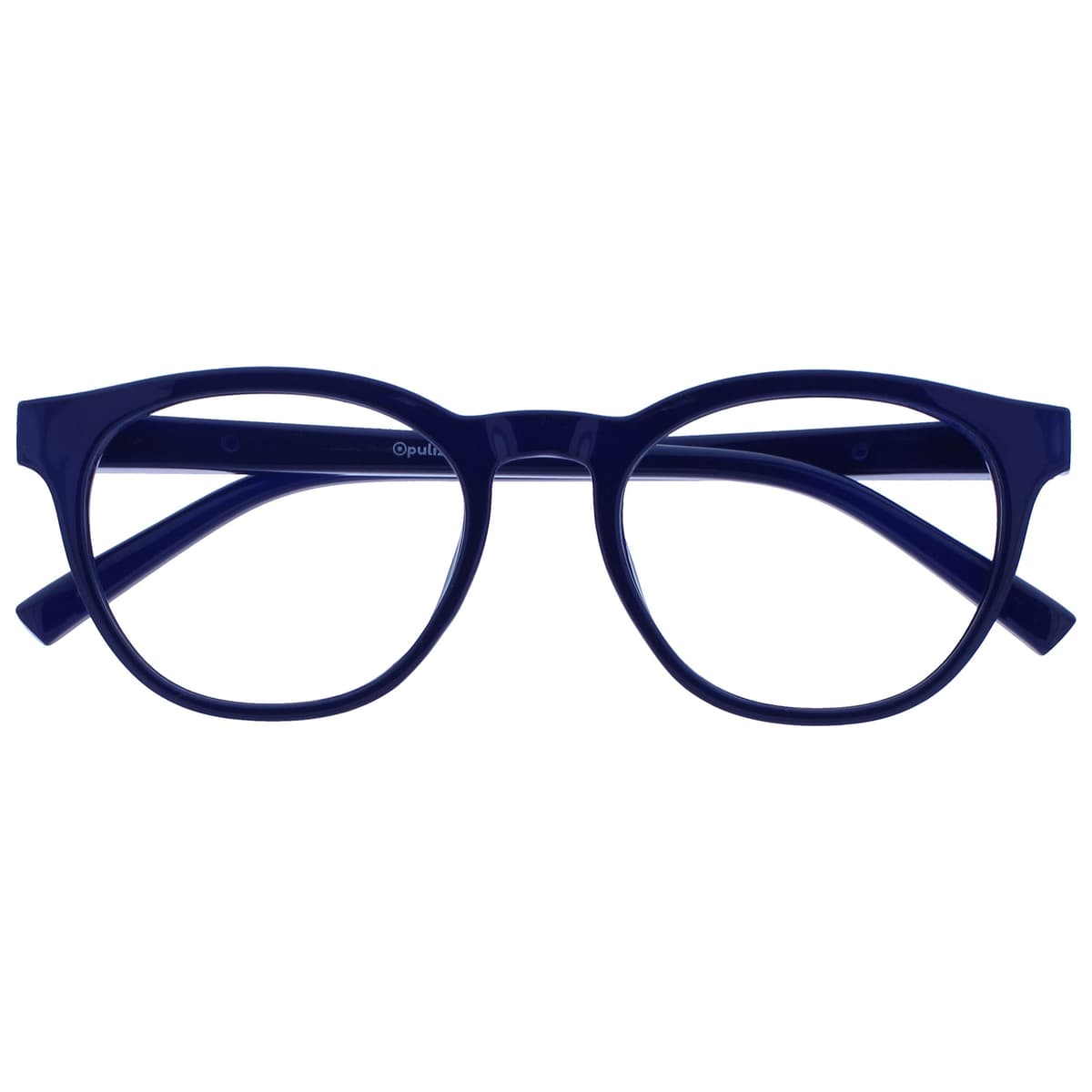 OPULIZE Blu Gafas con Bloqueo de Luz Azul Montura Redonda Azul Bisagras de Muelle Mejoran el Sueño Ordenador Gaming Antirreflejante Hombre Mujer B5-3 +0.00