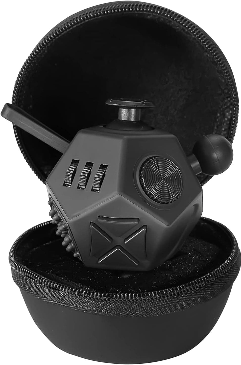PILPOC theFube Cubo Antiestrés Fidget Cube - Juguetes Sensoriales Adultos y Niños - Juguetes Antiestrés Ansiedad, TDAH, Autismo - Fidget Toy con Lados Silenciosos y Lados de Clics [Negro y Dorado] — view 8