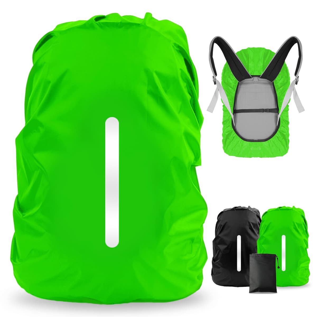 LAMA 2pcs Funda Impermeable para la Lluvia para Mochila, Protector Reflectante a Prueba de Lluvia para Antipolvo y Antirrobo S 18L-25L — view 13