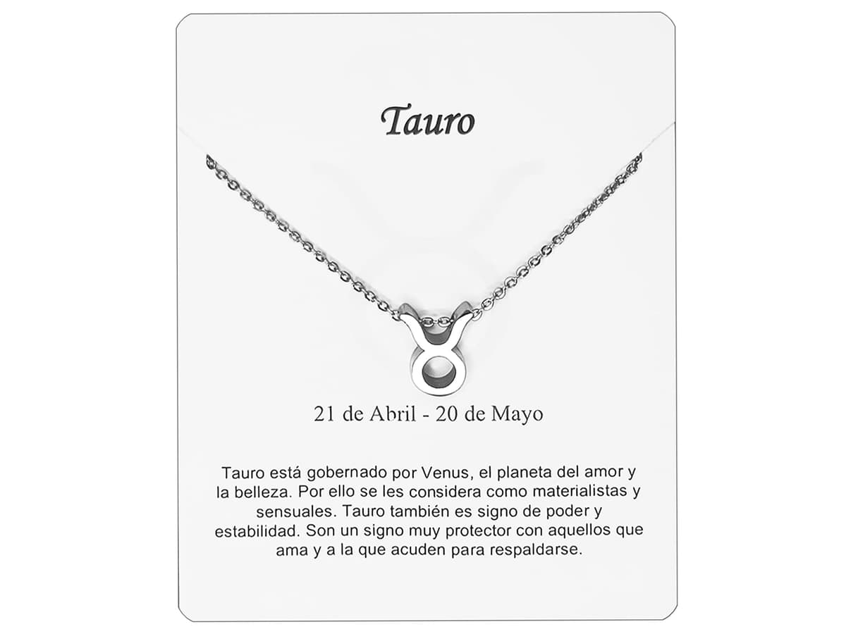 Collar Signo Zodiaco Acero Inoxidable hermosa Tarjeta Significado Signo Zodiacal Colgante Horóscopo Para mujer Regalo Cumpleaños