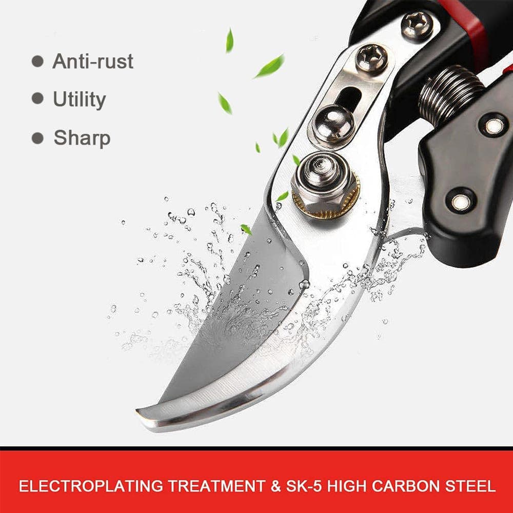 Kynup Garden Secateurs - SK-5 Steel Gardening Shears with Ergonomic Anti-Slip Handle, Gardening Pruning Scissors, Bypass Pruning Secateurs for Trimming & Hedge Shears Cutting - Garden Tools - Black — view 8