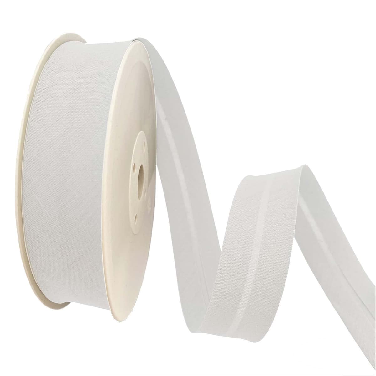 TEXTEX = Bies de 20mm de Ancho. 50% Algodón y 50% Poliéster. Pieza de 10m - (Blanco)